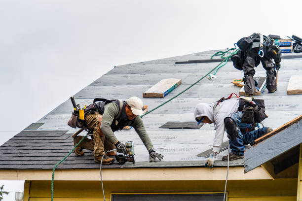 Professional Gutter Installation technician working in Irvine, PA